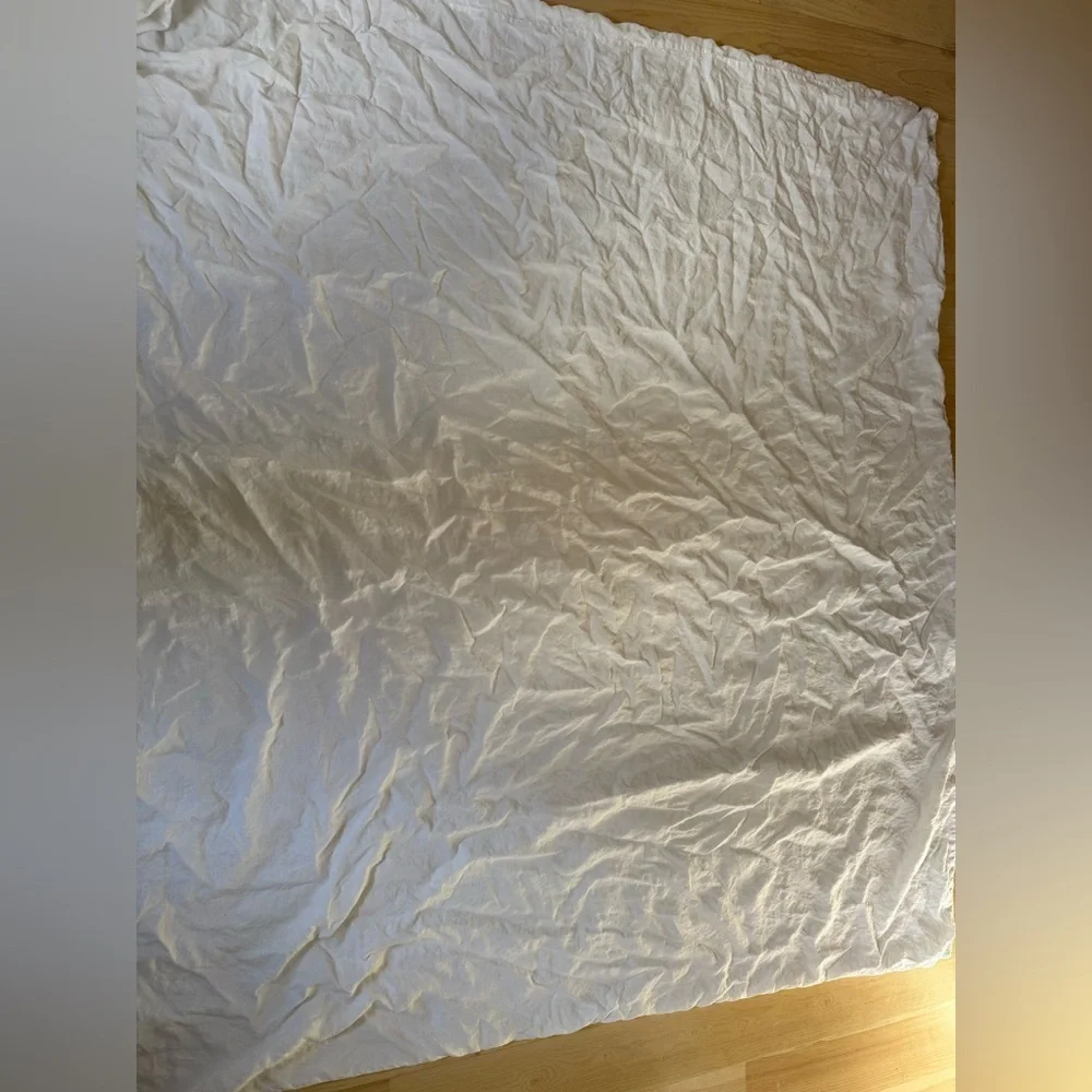 Dazed But Amazed White Linen King Sheet Set